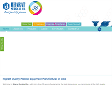 Tablet Screenshot of bharatsurgical.com